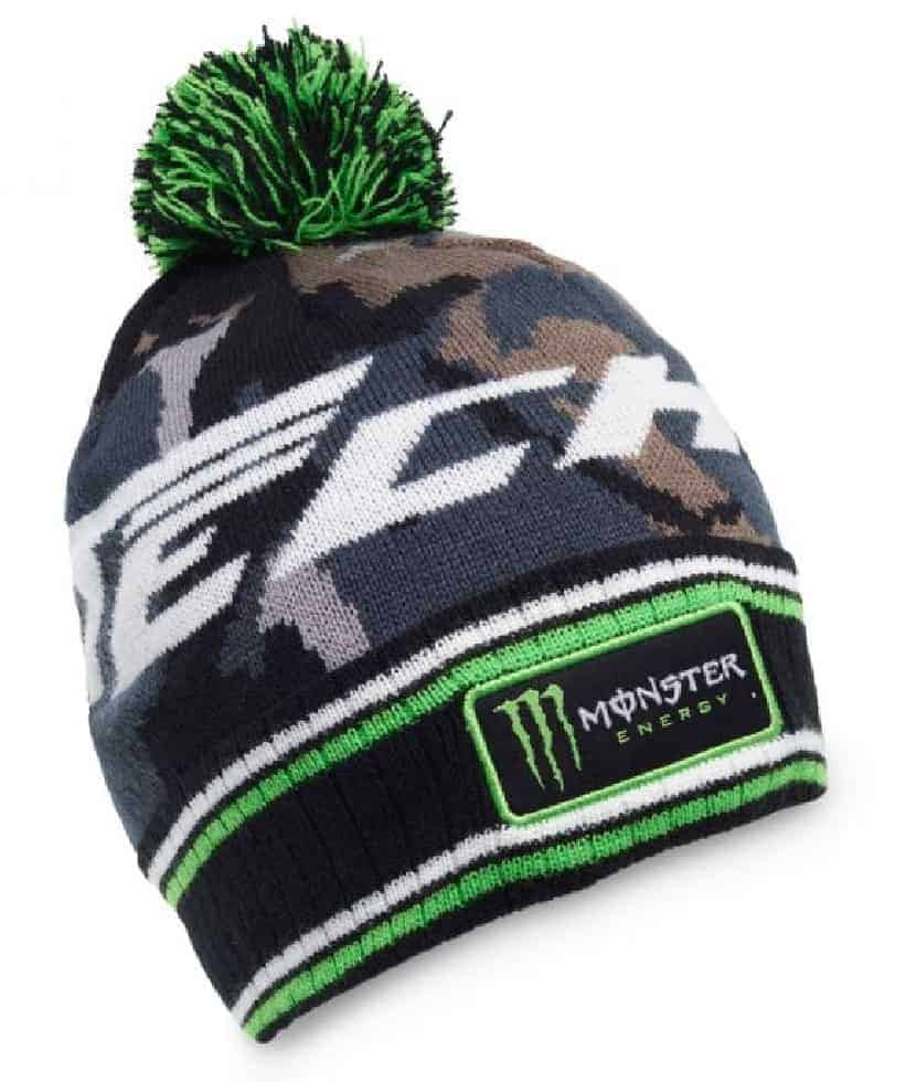 HAT Monster Energy Pom Pom Beanie Camouflage BSB Bike MotoGP Superbike Tech3 NEW GPBox