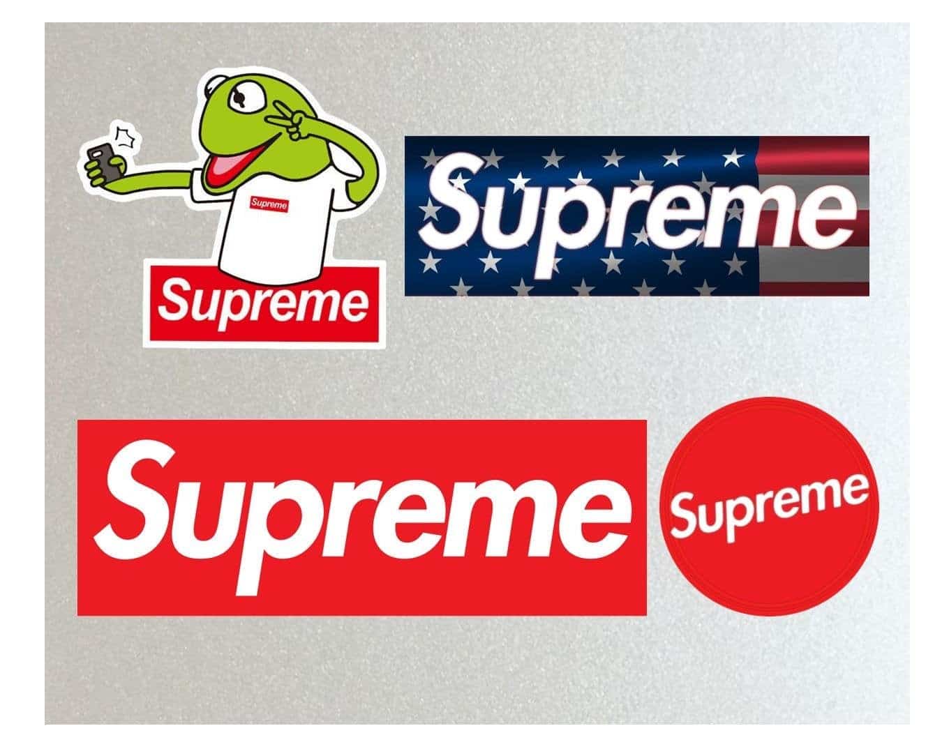 Supreme Mixed Skate Board Car Bike Scooter BMX Stickers Set X 4 Includes Kermit Custom Designs Laminated High Quality GPBox