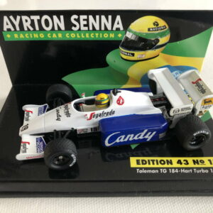 1984 Ayrton Senna Toleman TG 184-Hart Turbo LANG F1 1:43 Scale Diecast F1 Model Edition 43 No.13 Sports Car Racing Model Cars by Classic Trax Limited