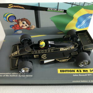 1985 Ayrton Senna Lotus Renault 97T Minichamps 1:43 Scale Diecast Model Car Edition 43 No.30 Ayrton Senna by Classic Trax Limited