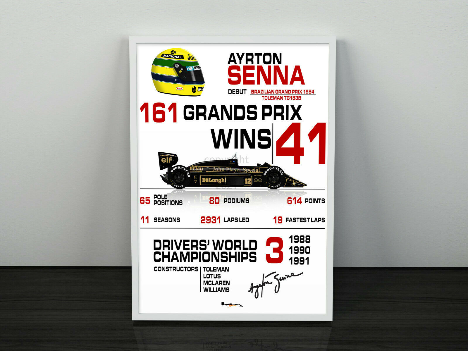 スポーツ選手 A.Senna F1 Replica Items Collector Book A.Senna F1 Replica Items Collector Book