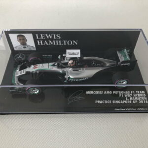 2016 Lewis Hamilton | Mercedes AMG Petronas W07 Hybrid | Minichamps Diecast 1:43 | Practice Singapore GP - Halo Test F1 Model Cars by Classic Trax Limited