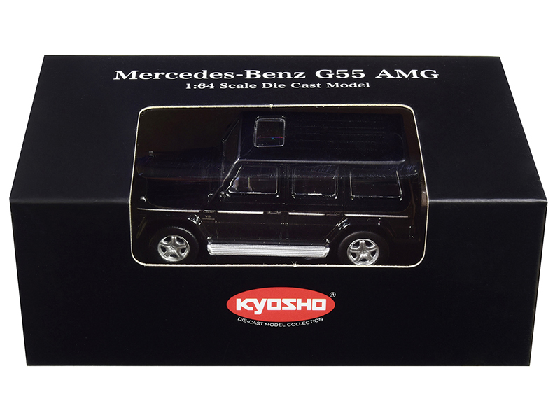 Mercedes Benz G55 AMG Black 1/64 Diecast Model Car by Kyosho Automotive