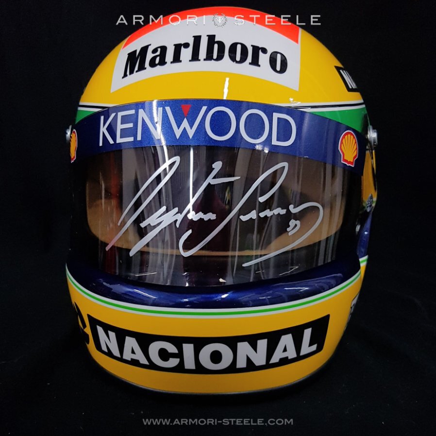 Ayrton Senna Signed Helmet 1993 Tribute Autographed Visor Full Scale 1:1 AS-00659 Ayrton Senna Signed Helmet 1993 Tribute Autographed Visor Full Scale 1:1 AS-00659