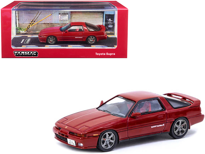 Toyota Supra 3.0 GT Turbo A RHD (Right Hand Drive) Red Metallic "Road64" Series 1/64 Diecast Model Car by Tarmac Works Automotive