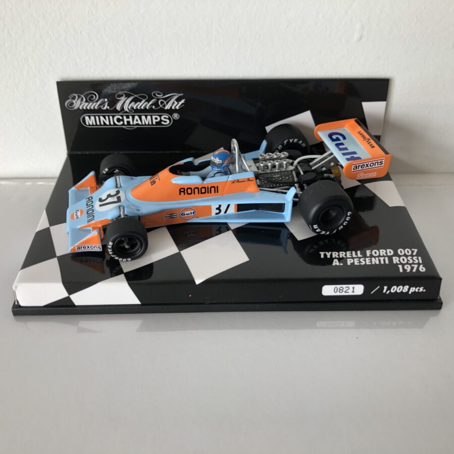 1976 Alessandro Pesenti Rossi Tyrrell Ford 007 Minichamps 1:43 Scale Limited Edition 1008 Pieces Automotive