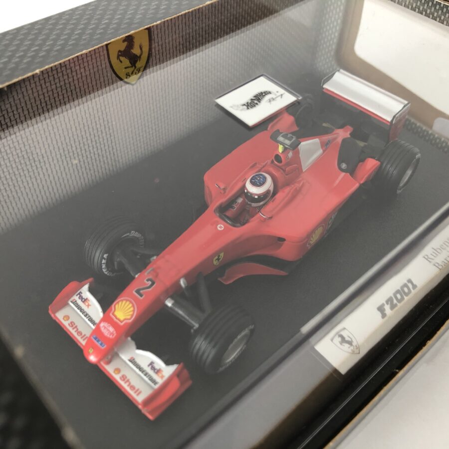 Rubens Barrichello Hot Wheels Diecast Model Car 1:43 Scale Ferrari F2001 Formula 1 Memorabilia
