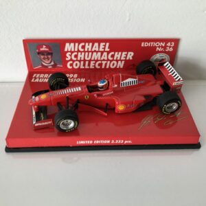 1998 Michael Schumacher | Ferrari (Launch Version) | Minichamps 1:43 Scale Diecast Model F1 Collectibles by Classic Trax Limited