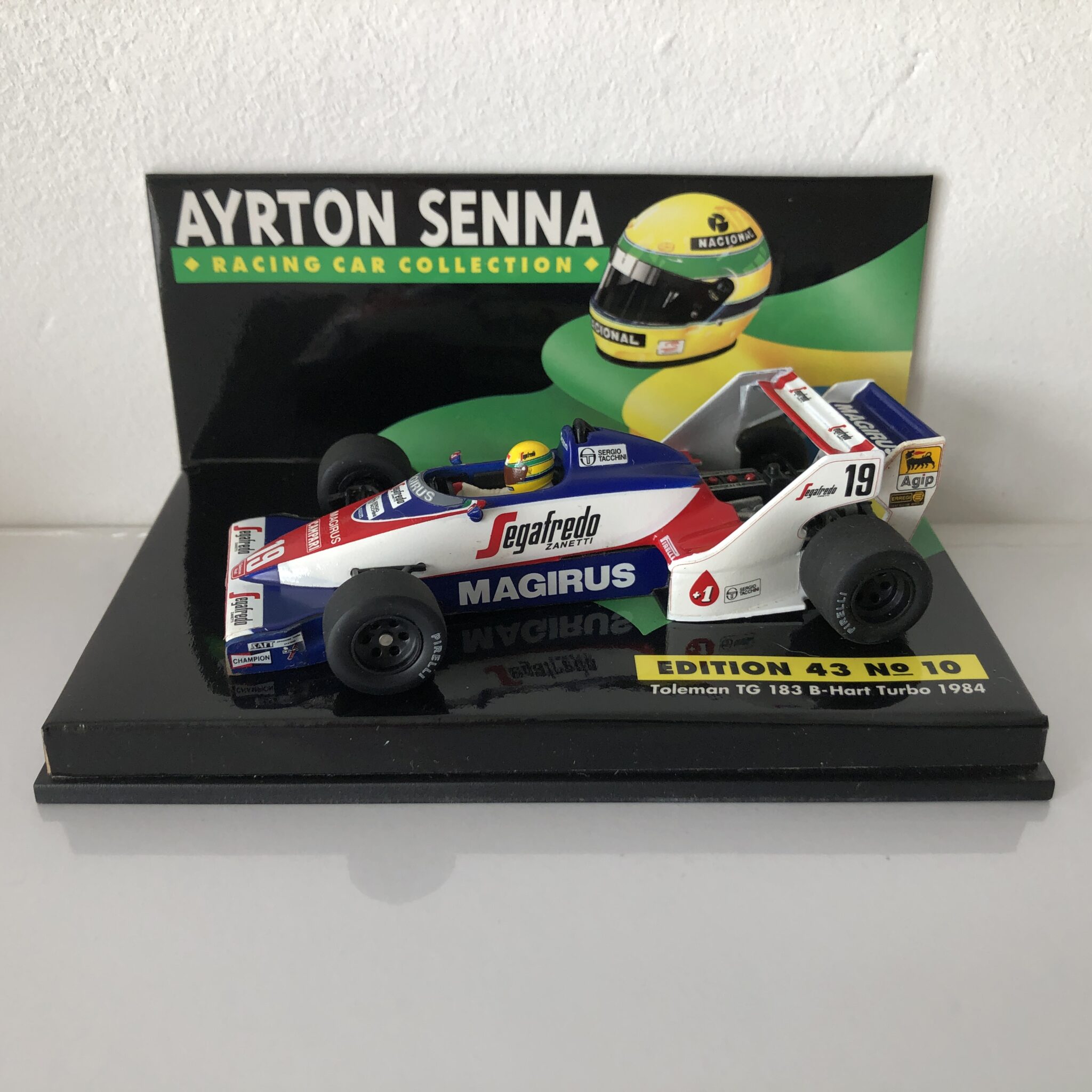 1984 Ayrton Senna Toleman TG183 B-Hart Turbo LANG F1 1:43 Scale Diecast ...