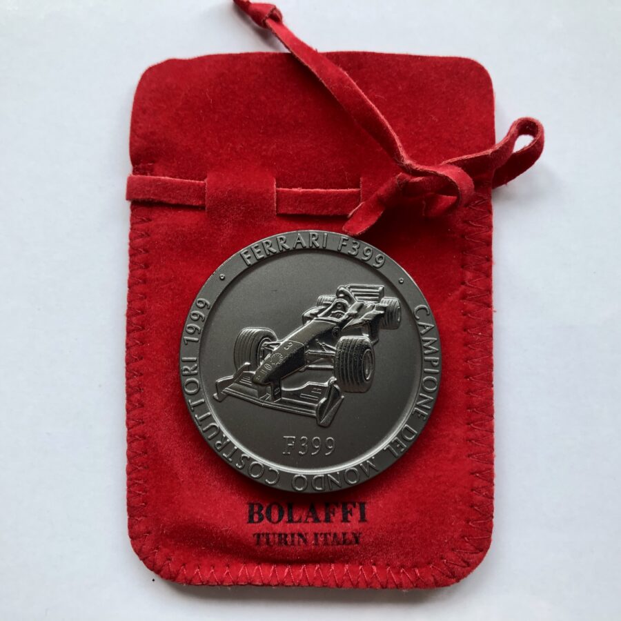 Official Ferrari F1 1999 Constructors World Champion Bolaffi Medal / Coin F1 Accessories