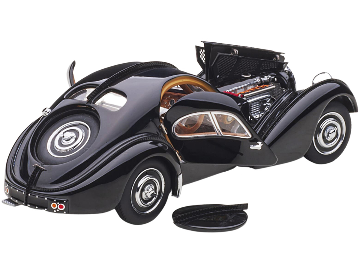 ミニカー Bugatti Typ 57 SC Atlantic Coupe 1938 1938 Bugatti Type 57SC Atlantic with Disc Wheels Black 1/43