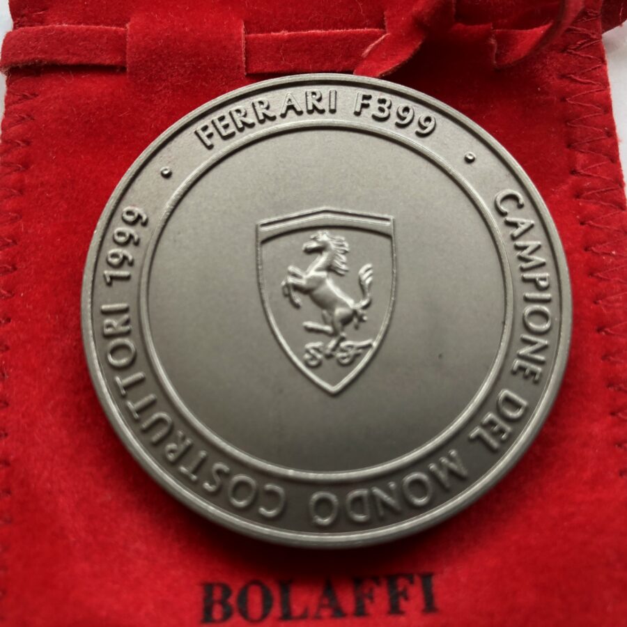 Official Ferrari F1 1999 Constructors World Champion Bolaffi Medal / Coin F1 Accessories