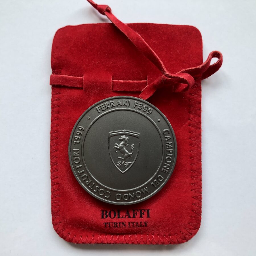 Official Ferrari F1 1999 Constructors World Champion Bolaffi Medal / Coin F1 Accessories