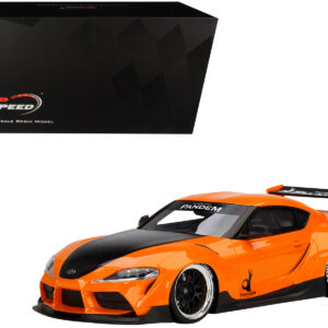 Toyota Pandem GR Supra V1.0 Orange with Black Hood 1/18 Model Car by Top Speed  by Diecast Mania