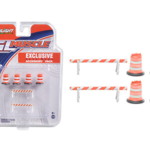 Greenlight Muscle Road Work Accessory Pack 6pc Set for 1/64 Scale Models by Greenlight Sports Car Racing Collectibles by Diecast Mania