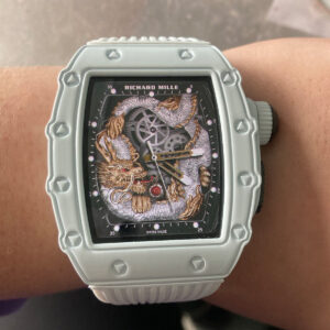 Richard Mille Style OEM Bands Watch Strap Case White 41mm for Apple Watch Series 7 Series 8 GPBox
