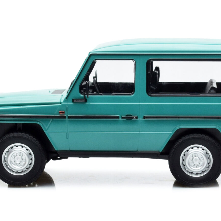 1980 Mercedes-Benz G-Model (SWB) Turquoise with Black Stripes Limited Edition to 504 pieces Worldwide 1/18 Diecast Model Car by Minichamps Automotive