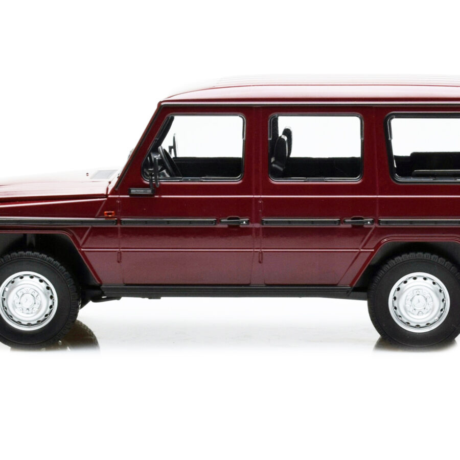 1980 Mercedes-Benz G-Model (LWB) Dark Red with Black Stripes Limited Edition to 402 pieces Worldwide 1/18 Diecast Model Car by Minichamps Automotive