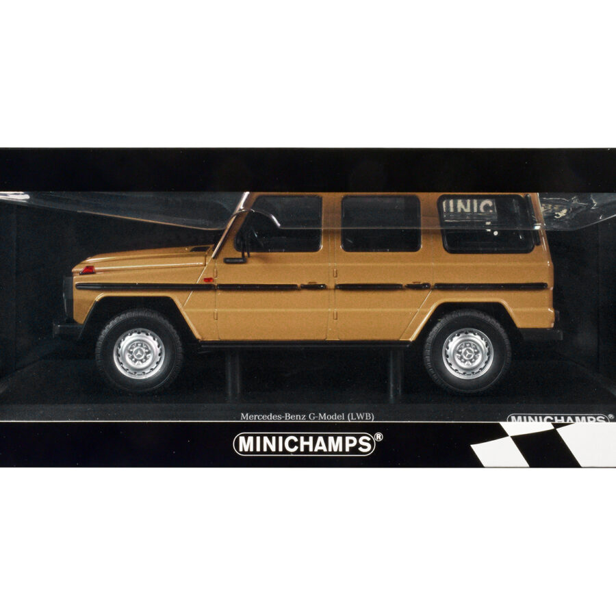 1980 Mercedes-Benz G-Model (LWB) Beige with Black Stripes Limited Edition to 504 pieces Worldwide 1/18 Diecast Model Car by Minichamps Automotive