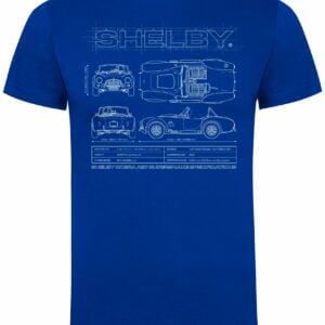 Cobra Blueprint T-Shirt Sports Car Racing Blueprints by KUSTOMYARD