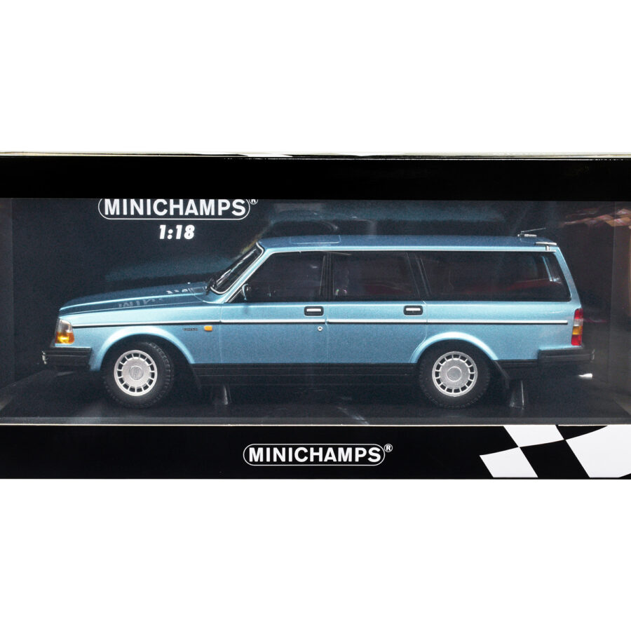 1986 Volvo 240 GL Break Blue Metallic Limited Edition to 432 pieces Worldwide 1/18 Diecast Model Car by Minichamps Automotive