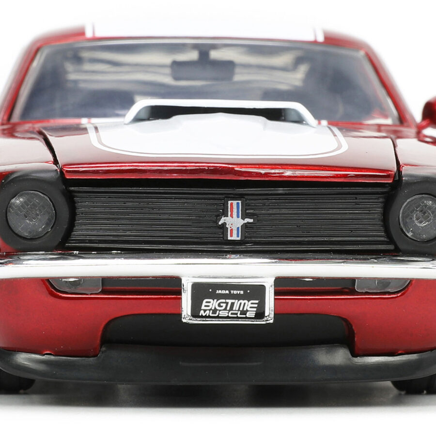 1970 Ford Mustang Boss 429 Candy Red with White Stripes "Super Boss" "Bigtime Muscle" Series 1/24 Diecast Model Car by Jada Automotive