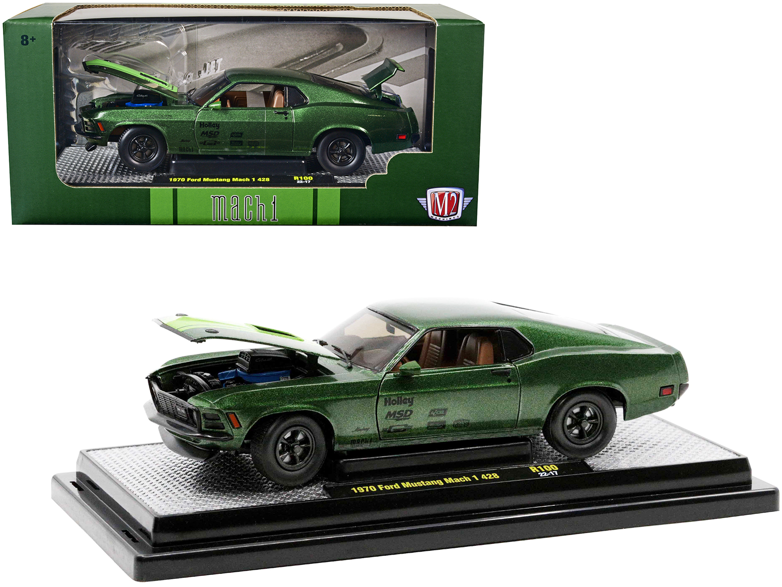 1970 Ford Mustang Mach 1 428 Green Metallic with Light Green
