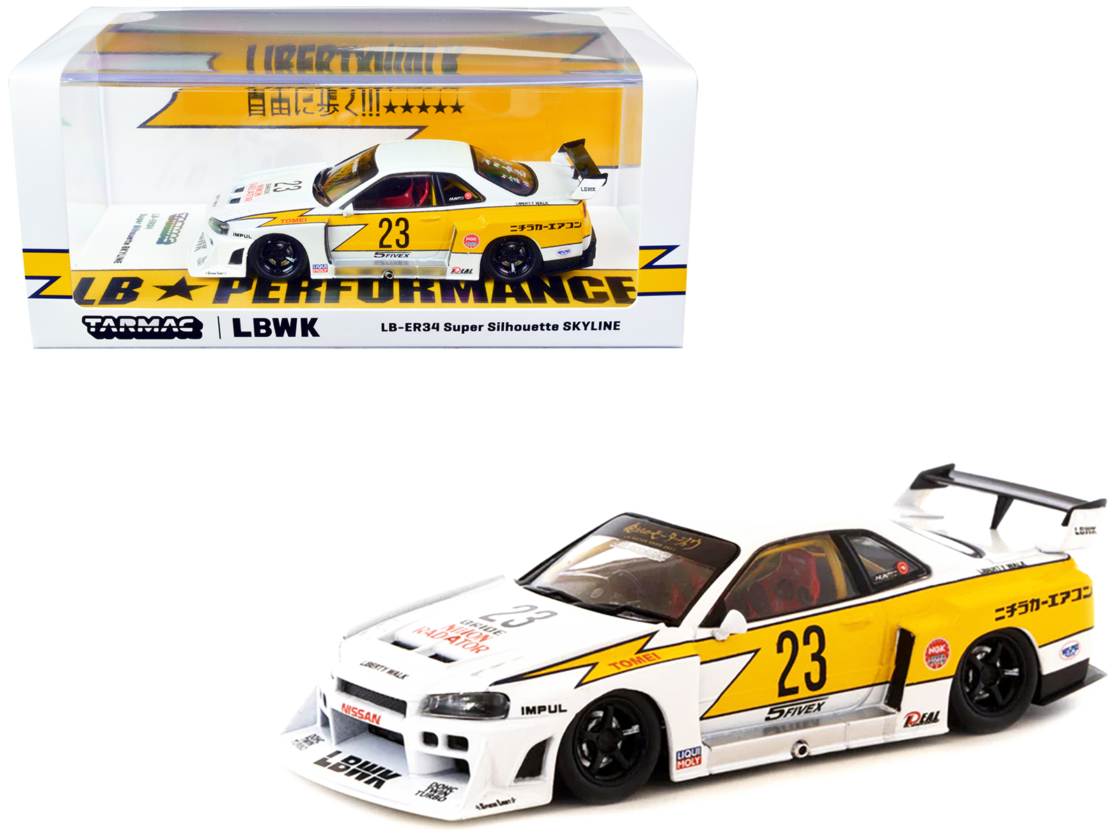 NISSAN SKYLINE LB-ER34 SUPER SILHOUETTE #23 WHITE 1/43