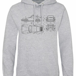 911 Blueprint Hoodie Sports Car Racing Clothing by Hotfuel
