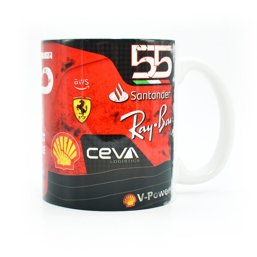 Sainz #55 2023 F1 Mug / Formula One Racing / Race Car / Ferrari / Carbon / Charles / Carlos / Coffee Cup / Gift Ideas Formula 1 Memorabilia