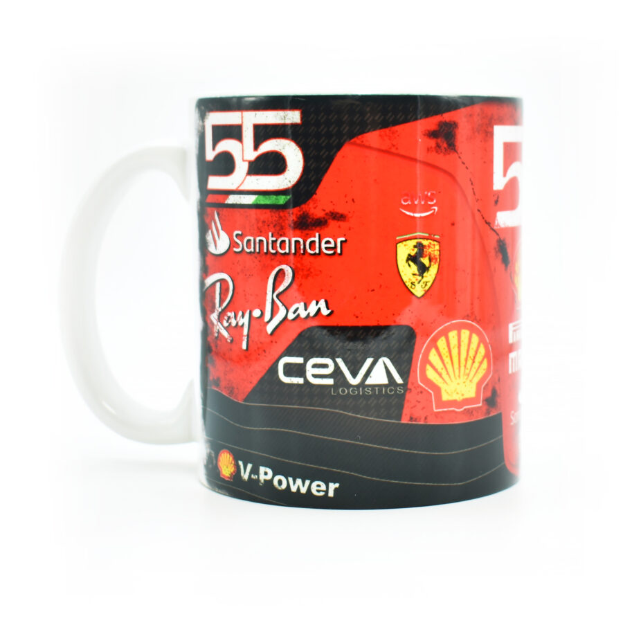 Sainz #55 2023 F1 Mug / Formula One Racing / Race Car / Ferrari / Carbon / Charles / Carlos / Coffee Cup / Gift Ideas Formula 1 Memorabilia