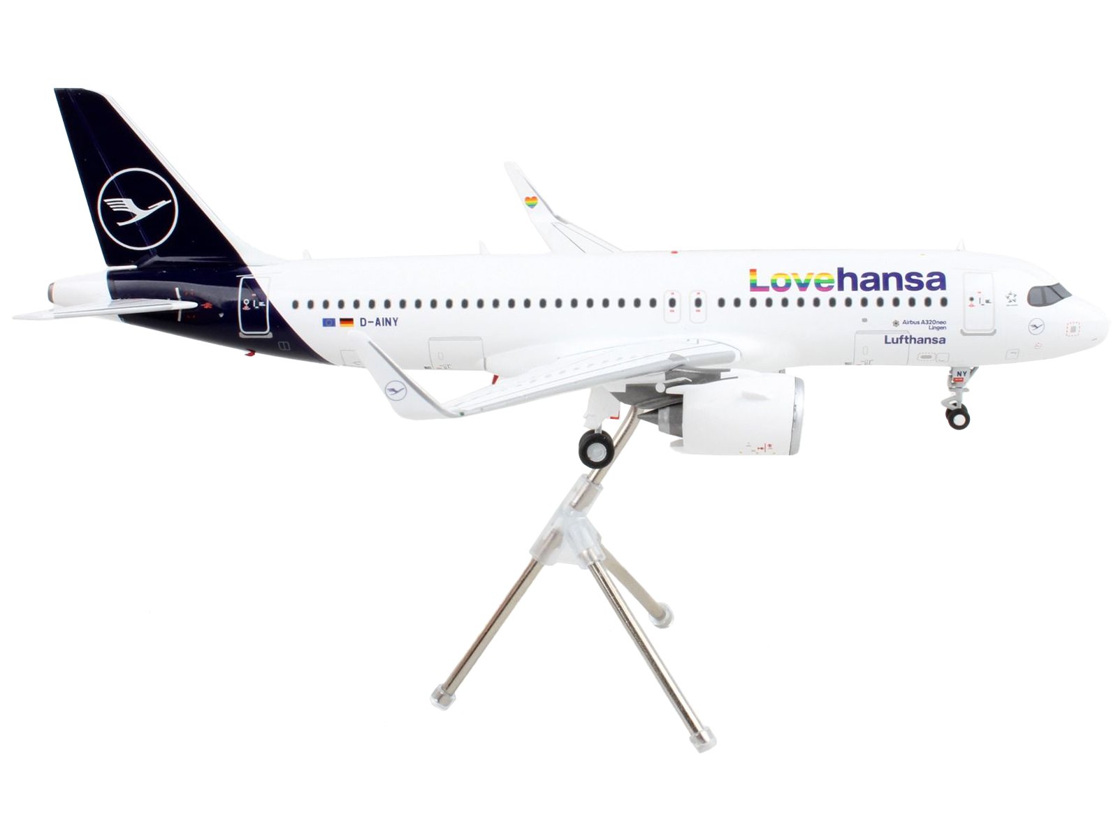 最終価格　Gemini 200 Lufthansa A320neo Lufthansa Airbus A320neo Reg# D-AINC Gemini GJDLH1610 Scale