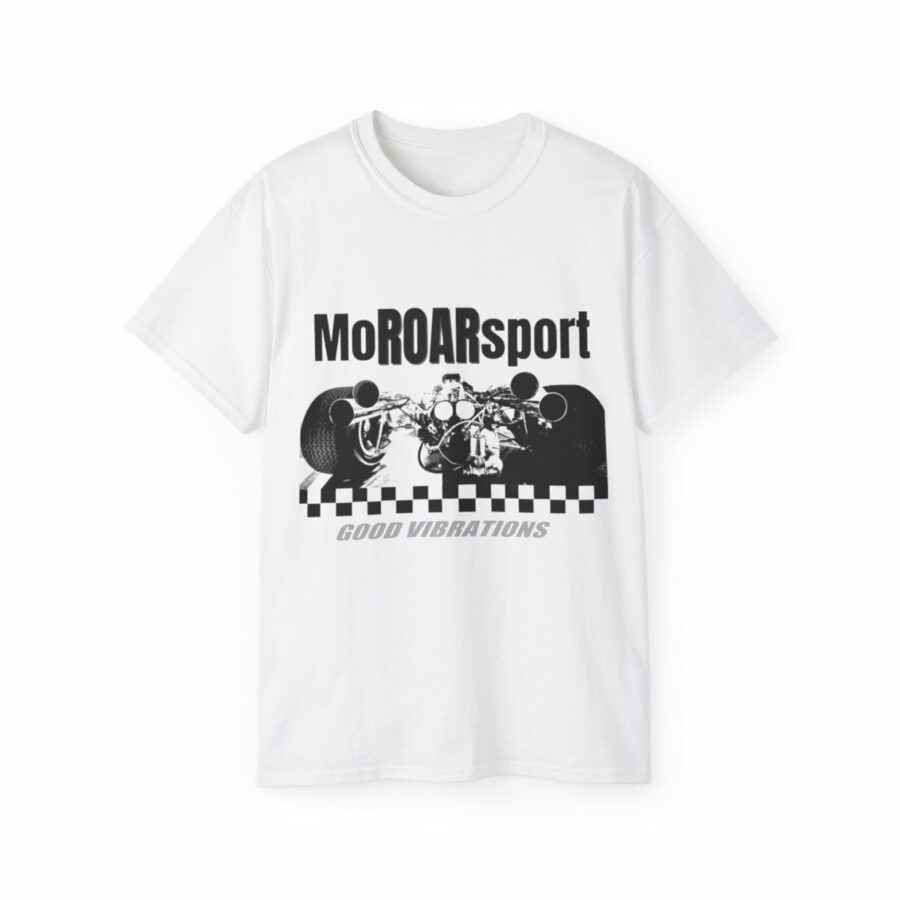 MoROARsport T-Shirt. "Good Vibrations" Sports Car Racing Clothing