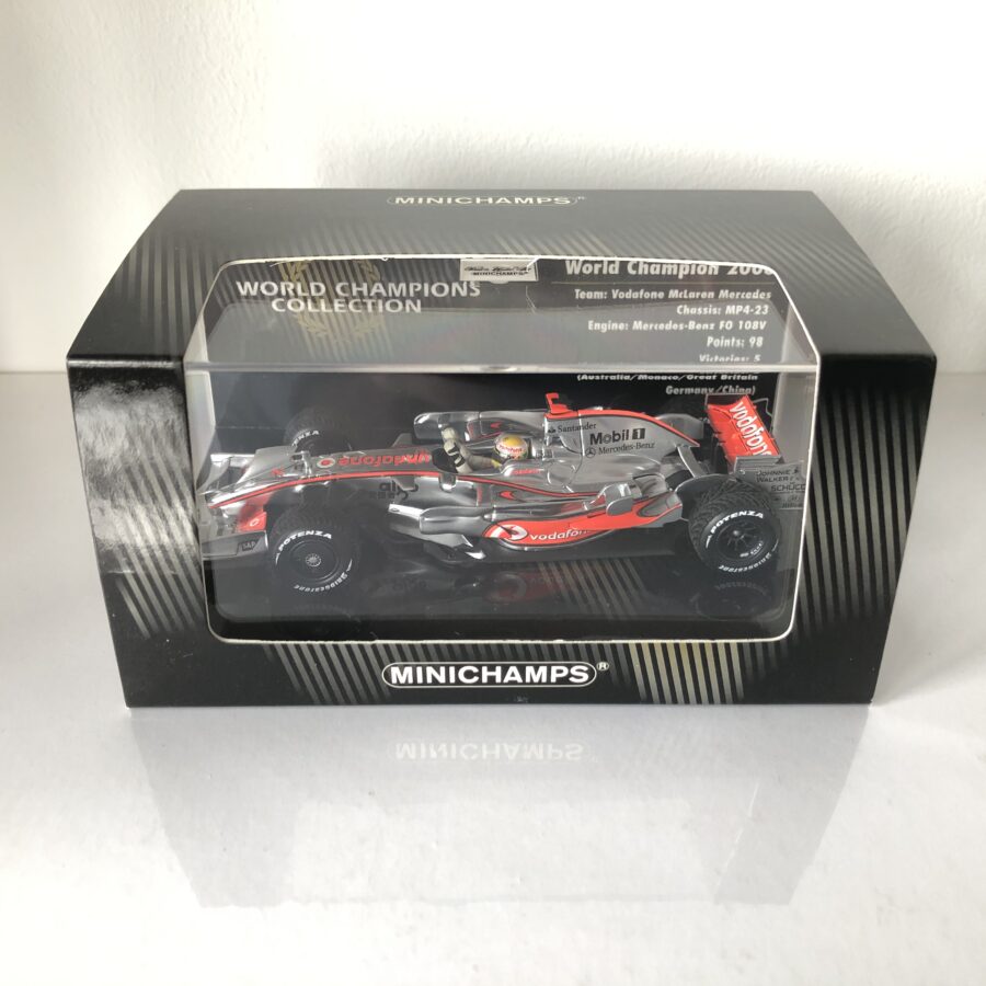 2008 Lewis Hamilton | McLaren Mercedes MP4-23 | World Champion | Minichamps Diecast 1:43 F1 Collectibles