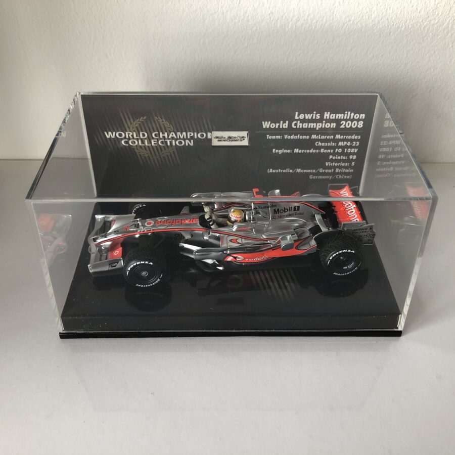 2008 Lewis Hamilton | McLaren Mercedes MP4-23 | World Champion | Minichamps Diecast 1:43 F1 Collectibles