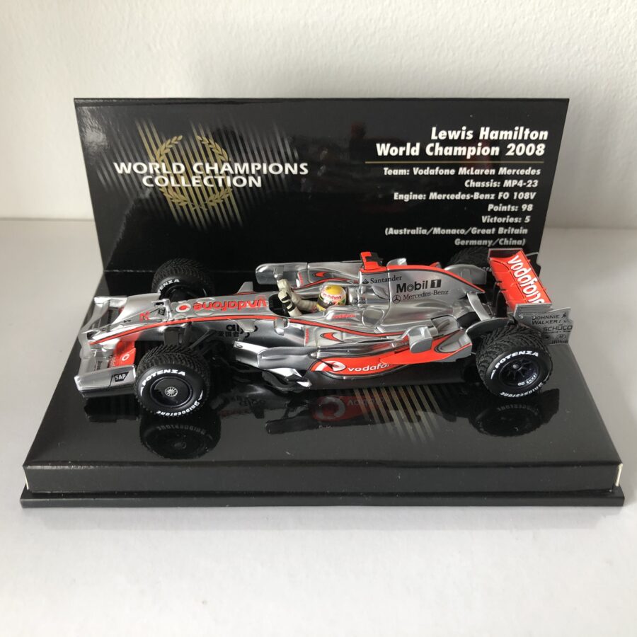 2008 Lewis Hamilton | McLaren Mercedes MP4-23 | World Champion | Minichamps Diecast 1:43 Formula 1 Memorabilia