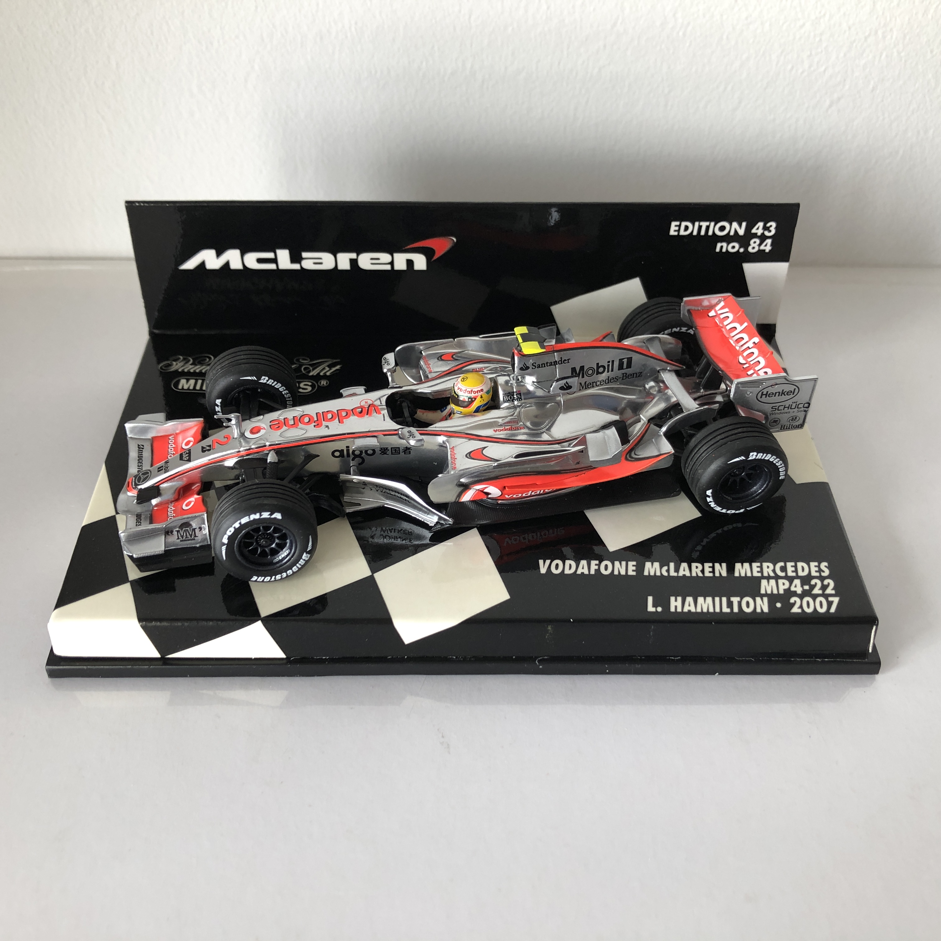 【激レア】1/43ミニチャンプス メルセデスMP4-21 L.ハミルトン初テスト 2007 Lewis Hamilton | McLaren Mercedes MP4-22 | Minichamps