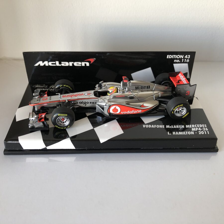 2011 Lewis Hamilton | Vodafone Mclaren Mercedes MP4-26 | 1:43 Minichamps F1 Model F1 Collectibles