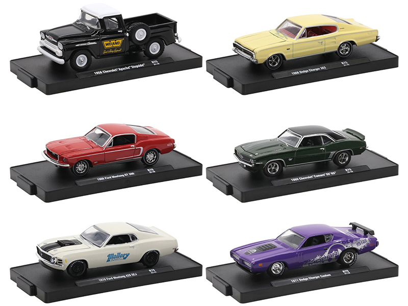 "Auto-Drivers" Set of 6 pieces in Blister Packs Release 75 Limited Edition to 8480 pieces Worldwide 1/64 Diecast Model Cars by M2 Machines Automotive