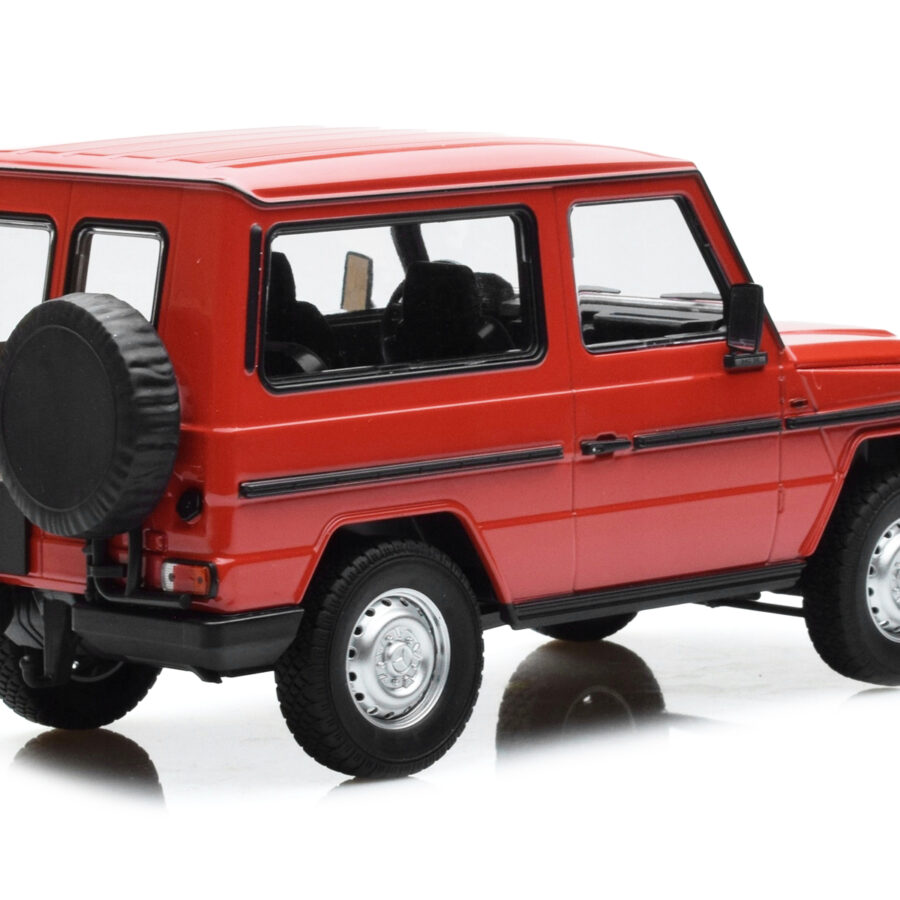 1980 Mercedes-Benz G-Model (SWB) Red with Black Stripes Limited Edition to 504 pieces Worldwide 1/18 Diecast Model Car by Minichamps Automotive