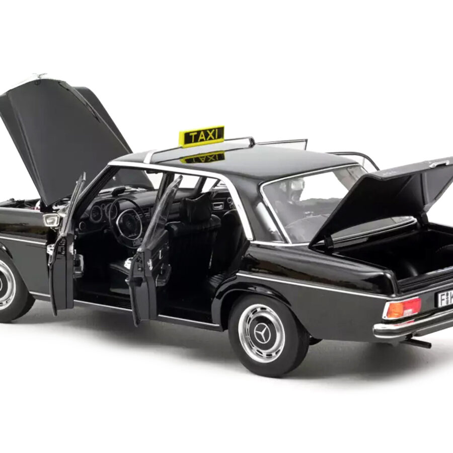 1968 Mercedes-Benz 200 Taxi Black 1/18 Diecast Model Car by Norev Automotive