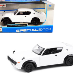 1973 Nissan Skyline 2000GT-R (KPGC110) White "Special Edition" Series 1/24 Diecast Model Car by Maisto by Diecast Mania