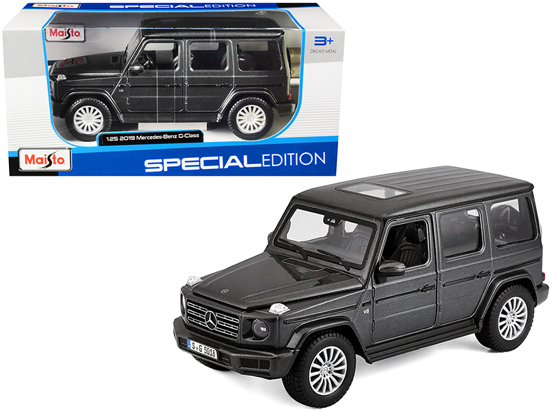2019 Mercedes Benz G-Class with Sunroof Dark Gray Metallic 1/25 Diecast Model Car by Maisto Automotive