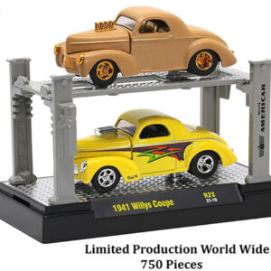 "Auto Lifts" Set of 6 pieces Series 23 Limited Edition to 6050 pieces Worldwide 1/64 Diecast Model Cars by M2 Machines Sports Car Racing Collectibles by Diecast Mania