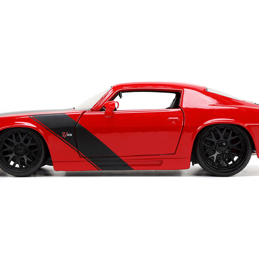 1971 Chevrolet Camaro Z/28 Red with Matt Black Stripes "Bigtime Muscle" Series 1/24 Diecast Model Car by Jada Automotive