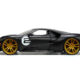 2017 Ford GT #2 Matt Black with Silver Stripes and Gold Wheels "Bigtime Muscle" Series 1/24 Diecast Model Car by Jada 2017 Ford GT #2 Matt Black with Silver Stripes and Gold Wheels "Bigtime Muscle" Series 1/24 Diecast Model Car by Jada