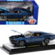1970 Ford Mustang Mach 1 428 Dark Blue Metallic with Bright Blue Stripes Limited Edition to 7000 pieces Worldwide 1/24 Diecast Model Car by M2 Machines 1970 Ford Mustang Mach 1 428 Dark Blue Metallic with Bright Blue Stripes Limited Edition to 7000 pieces Worldwide 1/24 Diecast Model Car by M2 Machines