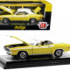 1971 Dodge Challenger R/T 383 Banana Yellow with White Stripes and Vinyl White Top Limited Edition to 6550 pieces Worldwide 1/24 Diecast Model Car by M2 Machines 1971 Dodge Challenger R/T 383 Banana Yellow with White Stripes and Vinyl White Top Limited Edition to 6550 pieces Worldwide 1/24 Diecast Model Car by M2 Machines