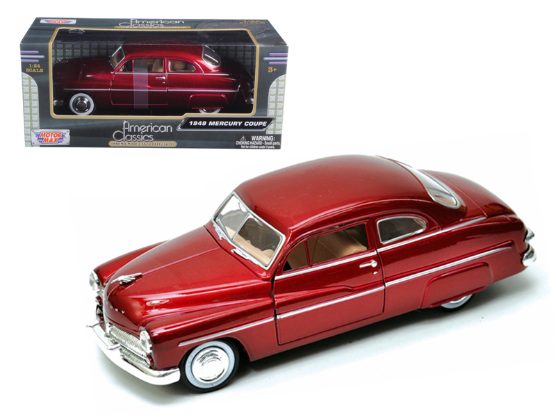 1949 Mercury Red 1/24 Diecast Model Car by Motormax Automotive