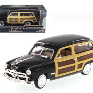 1949 Ford Woody Wagon Black 1/24 Diecast Model Car by Motormax Ford by Diecast Mania